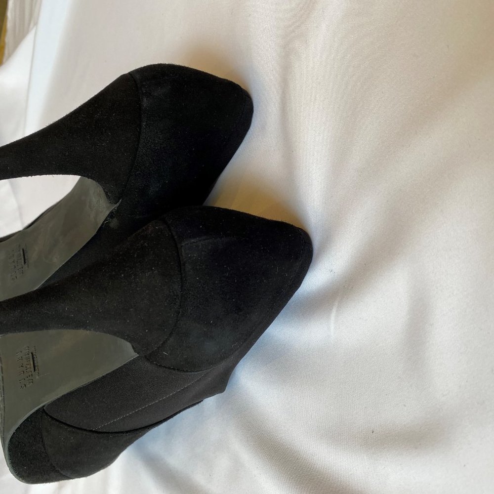 Stuart Weitzman Black Suede Upkeep Ankle Boot - Picture 8 of 8